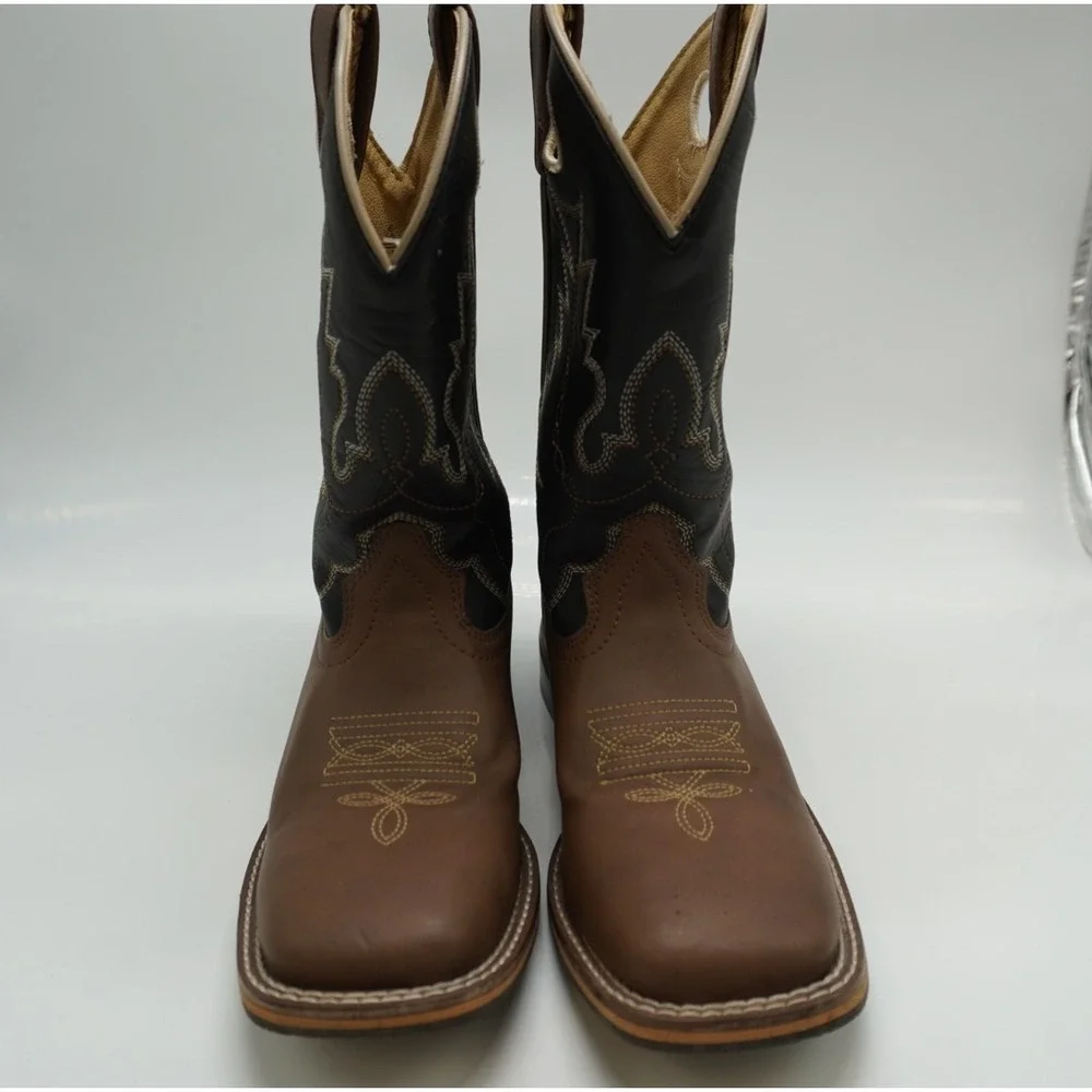 Smoky Mountain Boots Kids Denver Brown Black Western Cowboy Boots 1685Y Size 4R